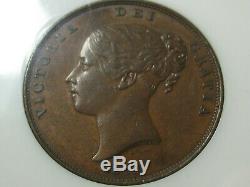 1849 Copper Victorian Penny from Great Britain, P-1497, Very Rare
