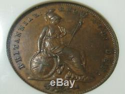 1849 Copper Victorian Penny from Great Britain, P-1497, Very Rare