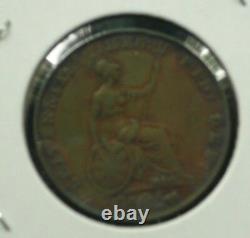 1851 Uk Great Britain 1/2 Half Penny Queen Victoria Rare