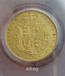 1853 Great Britain Half Sovereign Gold Coin Slabbed By PCGS MS63 RARE