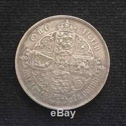 1853 Great Britain Rare Silver Gothic 1 Florin Victoria (km# 746.1)