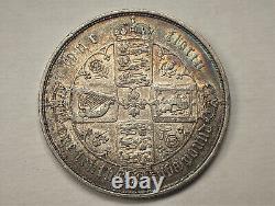 1853 Victoria Great Britain Florin = RARE Estate Find BEAUTY Nice XF/AU