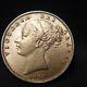 1858 Great Britain Queen Victoria Full Shield Back Gold Sovereign Coin -au -rare
