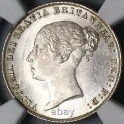 1858 NGC MS 64 Victoria 6 Pence Great Britain Rare Silver Coin (23042401C)