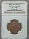 1860 Great Britain 1/2 Penny Toothed Boarders Ngc Ms 63 Rb Rare Variety