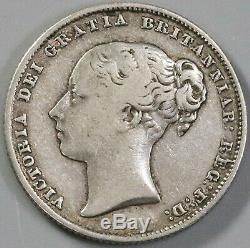 1863 Victoria Shilling Rare Great Britain Silver Coin (19070916R)