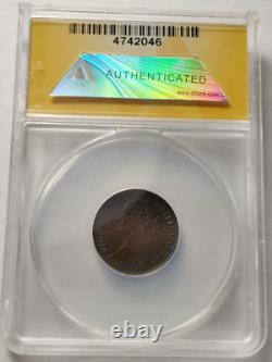 1864 ANACS MS60 Details Great Britain Farthing Rare High Grade Bronze Coin 3B