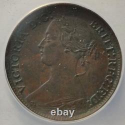 1864 ANACS MS60 Details Great Britain Farthing Rare High Grade Bronze Coin 3B