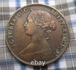 1865/3 Great Britain 1865/3 1/2 Penny Rare Very Nice Condition- Free Shipping