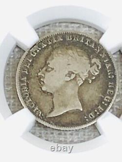 1867 Victoria 6 Pence Rare Great Britain Coin F12