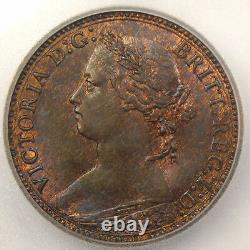 1879 Britain Farthing ICG MS65 RARE Gem BU Uncirculated Coin