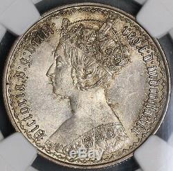 1879 NGC MS 62 Victoria Silver Florin GREAT BRITAIN Rare Date Coin (17040603D)