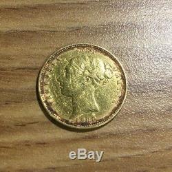 1880 Great Britain Gold Half Sovereign. Nice High Grade. Die Number 18 RARE DATE