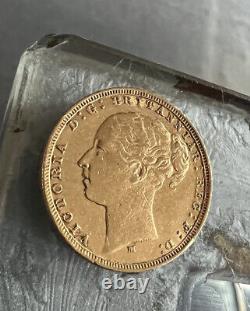 1880 Great Britain Sovereign RARE ANTIQUE GOLD COLLECTIBLE Coin. 2354 Gr8 Condit