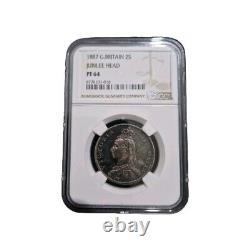 1887 Great Britain Silver Proof Florin 2s Slabbed By NGC PF64 RARE