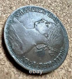 1891 Great Britain One 1 Penny Victoria D. G. XF Rare Antique Collectible Coin