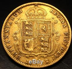 1892 GREAT BRITAIN 1/2 Sovereign GOLD Coin RARE SHIELD VARIETY in HIGH Grade