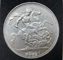 1894 Great Britain LVII Queen Victoria Crown Silver Coin Rare Date