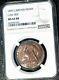 1895 Great Britain 1 Penny, Low Tide Variety, Very Rare, Ngc Ms 64 Rb