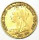 1896 Great Britain England Victoria Gold Half Sovereign Uk Coin 1/2s Rare