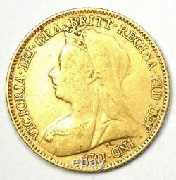 1897 Great Britain England Victoria Gold Half Sovereign UK Coin 1/2S Rare
