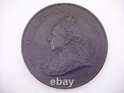 1897 Uk Great Britain Queen Victoria Diamond Jubilee Large Bronze Medal Rare