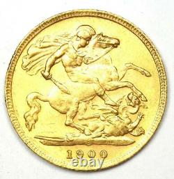 1900 Great Britain England Victoria Gold Half Sovereign UK Coin 1/2S Rare