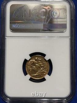 1900 Great Britain Victoria 1/2 Sovereign Gold Coin NGC AU 58 Graded Rare