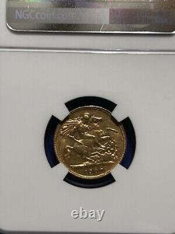 1900 Great Britain Victoria 1/2 Sovereign Gold Coin NGC AU 58 Graded Rare