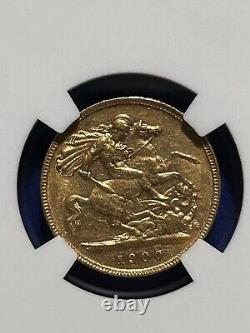 1900 Great Britain Victoria 1/2 Sovereign Gold Coin NGC AU 58 Graded Rare