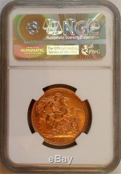 1902 Gold 2 Pounds Great Britain, Rare, Ngc Ms-62