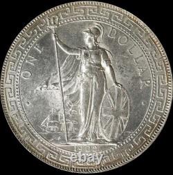 1902 Great Britain Calcutta Mint Trade Dollar Silver Rare Coin Pcgs Ms62