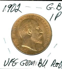 1902 Great Britain Penny Finest Grade Gem Bu Red Rare
