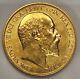 1902 Uk Great Britain 5 Pounds Gold Coin In Au/bu Condition Rare