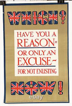 1915 Original WWI Poster Great Britain, great graphics rare. Which Have You