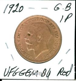 1920 Great Britain Penny Ultra Finest Grade Gem Bu Red Rare