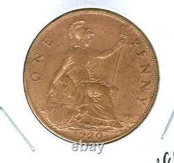 1920 Great Britain Penny Ultra Finest Grade Gem Bu Red Rare