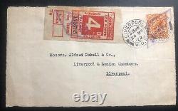 1922 London England Front Rare Railway Transit Stamp Cover To Liverpool