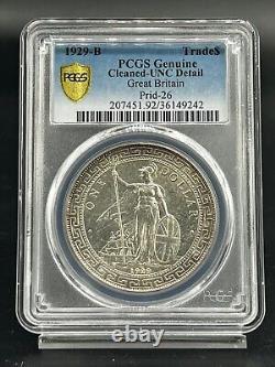 1929-B Great Britain Trade Dollar T$1 Coin Certified PCGS UNC Detail Rare