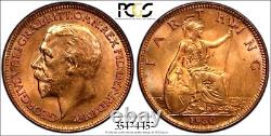 1930 Great Britain Farthing PCGS MS66RD Rare Top Coin 1/3