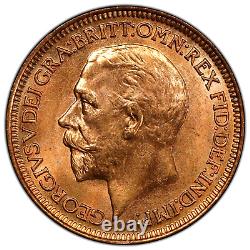 1930 Great Britain Farthing PCGS MS66RD Rare Top Coin 1/3