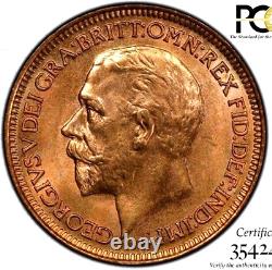 1930 Great Britain Farthing PCGS MS66RD Rare Top Coin 1/3