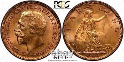 1930 Great Britain Farthing (Rare Red Gem and Highest Grade Given) PCGS MS66RD