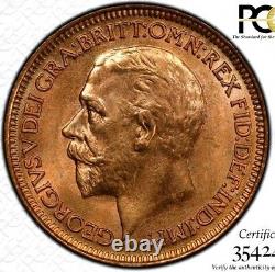 1930 Great Britain Farthing (Rare Red Gem and Highest Grade Given) PCGS MS66RD
