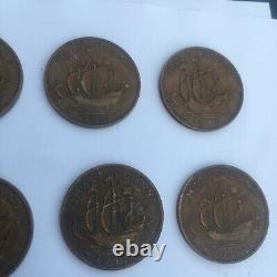 1937 To 1952 Half Penny Coin Collection Great Britain -VERY RARE