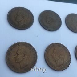 1937 To 1952 Half Penny Coin Collection Great Britain -VERY RARE