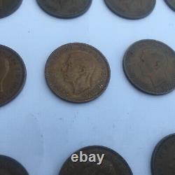 1937 To 1952 Half Penny Coin Collection Great Britain -VERY RARE