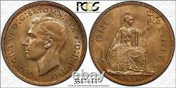 1938 Great Britain Penny PCGS MS64 RB only 3 coins graded higher (Rare)