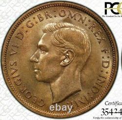 1938 Great Britain Penny PCGS MS64 RB only 3 coins graded higher (Rare)