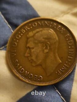 1940 Great Britain One Penny George VI VERY RARE